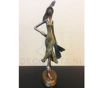 African Art Bronzen beeld vrouw