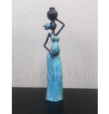 African Art Bronzen beeld zwangere Afrikaanse vrouw -  Burkina Faso