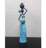 African Art Bronzestatue einer afrikanischen Frau -  Burkina Faso