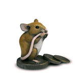 Michael Simpson Wild Life mouse figurine - Mouse on stack of coins