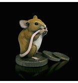 Michael Simpson Wild Life mouse figurine - Mouse on stack of coins