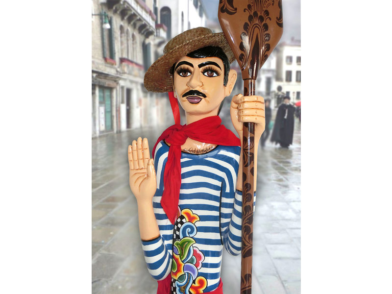 Toms Drag Standbeeld Venetiaanse gondelier Emilio, karakterbeeld