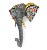 Toms Drag Escultura de pared elefante tridimensional.