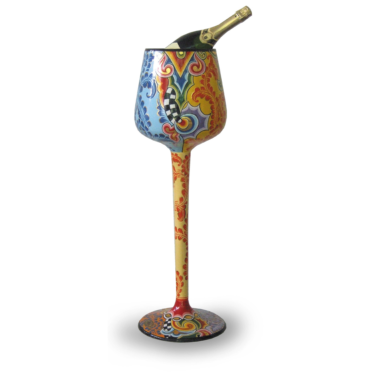 Prik lenen Arrangement Wijnkoeler, hoog model wijnglas - DecoVista - kleurrijke meubelen,  wanddecoraties en glasobjecten