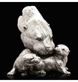 Skulptur Otter mit  Welpen