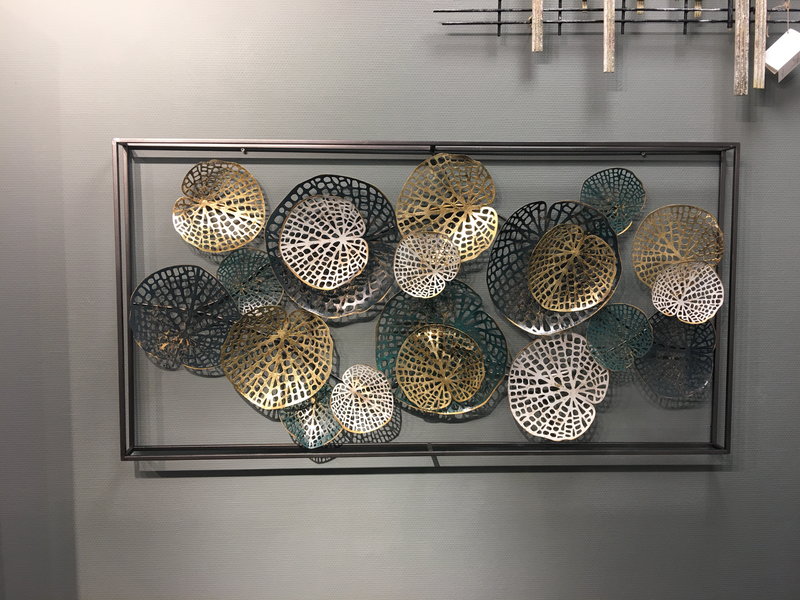 Frame-Art GaSp Metallwandobjekt Plantae - Blätter im Stahlrahmen