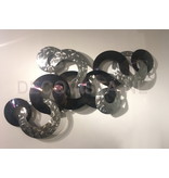 C. Jeré - Artisan House Wall sculpture made of steel, Adornment - silver and brown rings