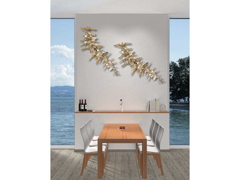 C. Jeré - Artisan House Bird swarm, metal wall decoration