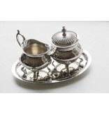 Baroque House of Classics sugar bowl and milk jug on tray