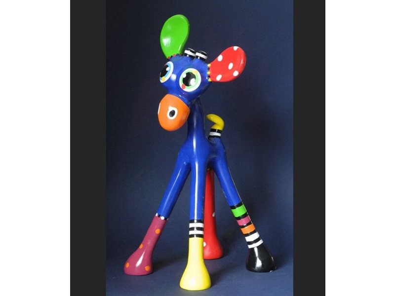 Jacky Art Farbenfrohe Statue eines Giraffe