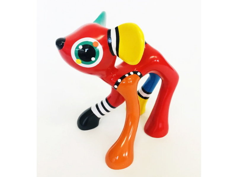 Jacky Art Deer Jules, brightly coloured animal figurine