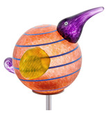 Borowski Glass kiwi bird on a stainless steel rod