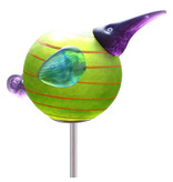 Borowski Glass kiwi bird on a stainless steel rod