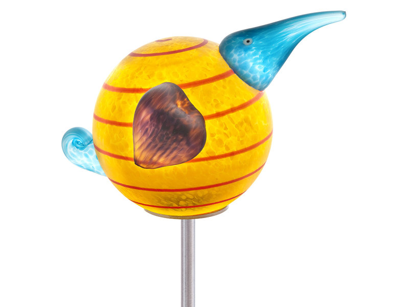 Borowski Glass kiwi bird on a stainless steel rod