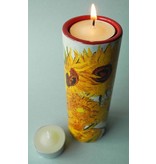 Mouseion Cylindrical tea light with the Sunflowers by Vincent Van Gogh