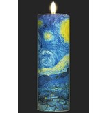 Mouseion Cylindrische theelichthouder, motief Starry Night van Vincent Van Gogh  - Sterrennacht