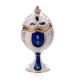 Pillendose Faberge Ei mit Perlen