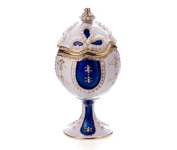 Pill box Faberge egg with pearls