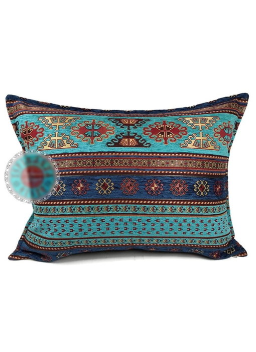 BoHo Cushion cover Peru Turqoise-Blue - 50 x 70