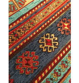 BoHo Dekoratives Kissen Peru Turquoise-Blau- 50 x 70 cm