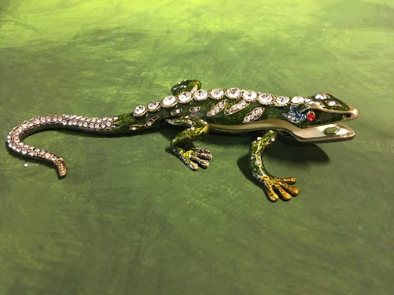 Gecko o lagarto para guardar las pastillas