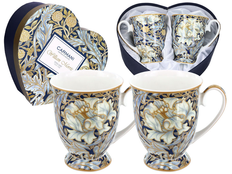 William Morris Geschenkset met twee koffiemokken