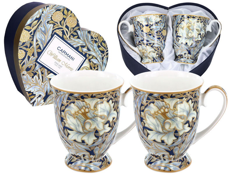 William Morris Gift set with two coffee mugs