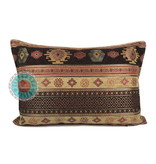 BoHo Dekoratives Kissen  Aztek Ocker und Braun - 50 x 70 cm