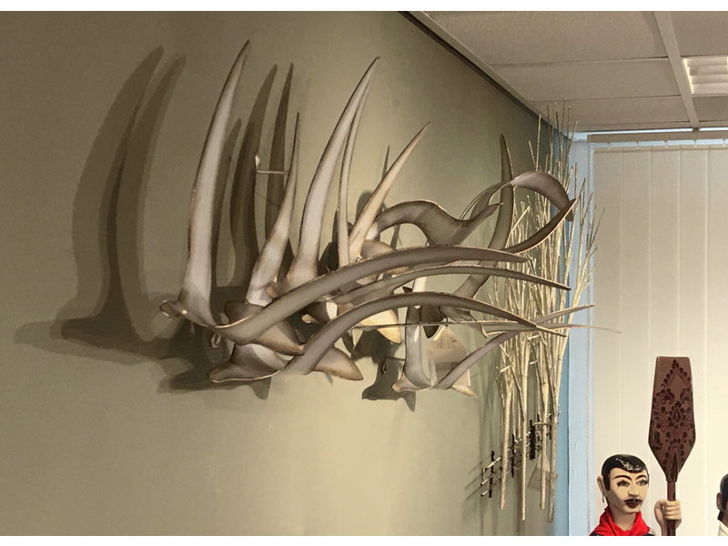 C. Jeré - Artisan House Metalen wanddecoratie met vogelzwerm - wandsculptuur Flock