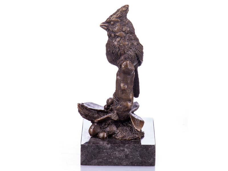 L' Art Bronze Bronzen vogel op zwart marmeren basis