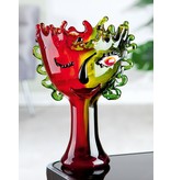 Glass fantasy vase  with face, Envy