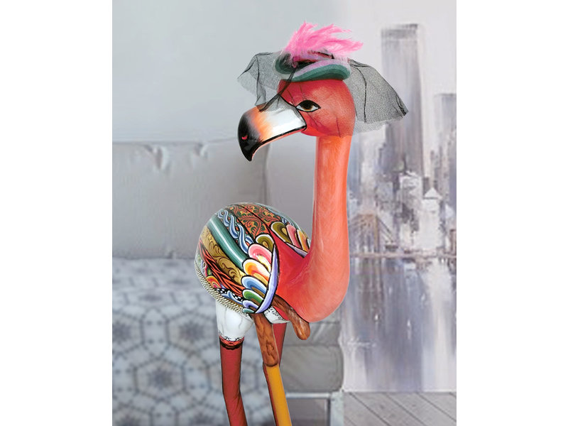 Toms Drag Pink Flamingo Felicity XL, bird sculpture