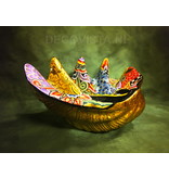 Toms Drag Colored shell with gold elements - dish or bowl