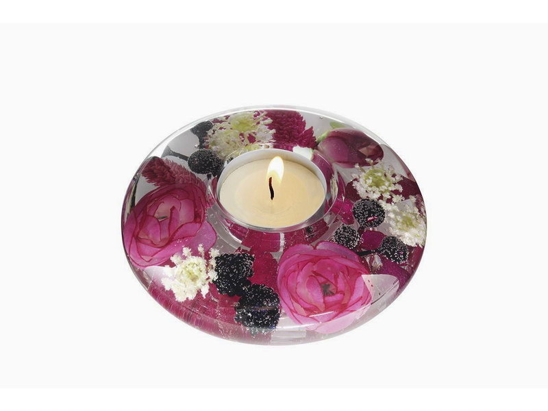 Dreamlight Dreamlight Teelichthalter transparent mit Blumen