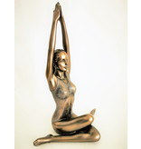 BodyTalk Yoga beeldje in rosé-goud, Surya Namaskar pose, de zonnegroet