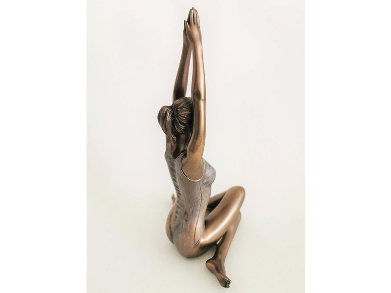 BodyTalk Yoga figurine in rose gold, Surya Namaskar pose, the sun salutation