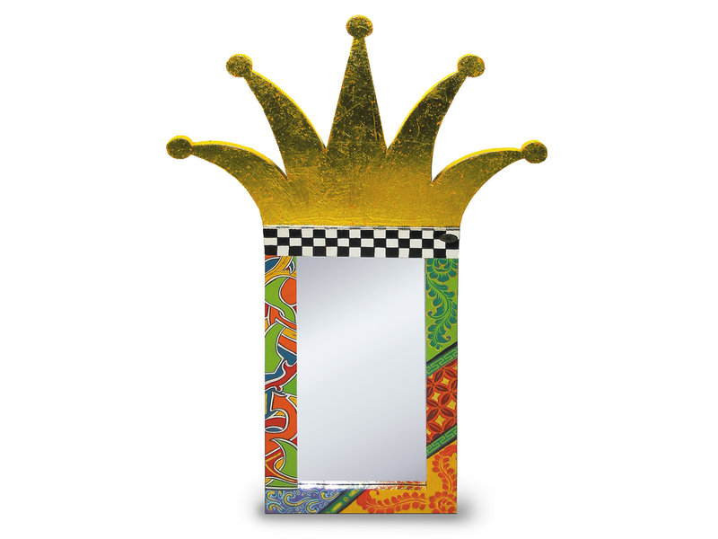 Toms Drag Rectangular mirror with Crown - crown mirror