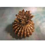 Barrel cactus decoration in vintage gold