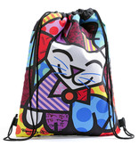 Britto Bolsa de lona infantil de colores, diseño: Happy Cat