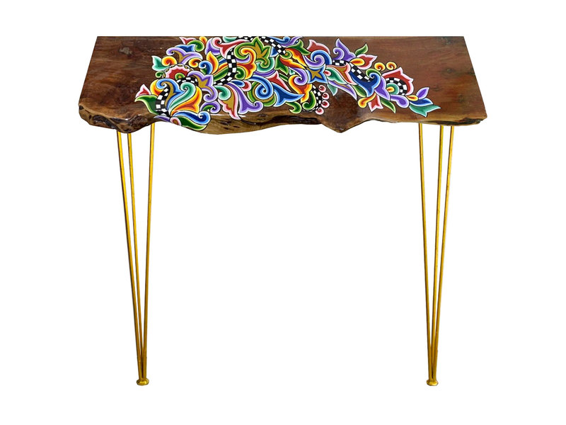 Toms Drag Wooden table on thin metal legs - Nature Collection - M