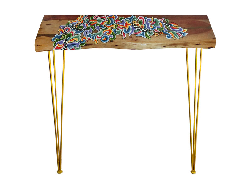 Toms Drag Wooden table on thin metal legs - Nature Collection - L