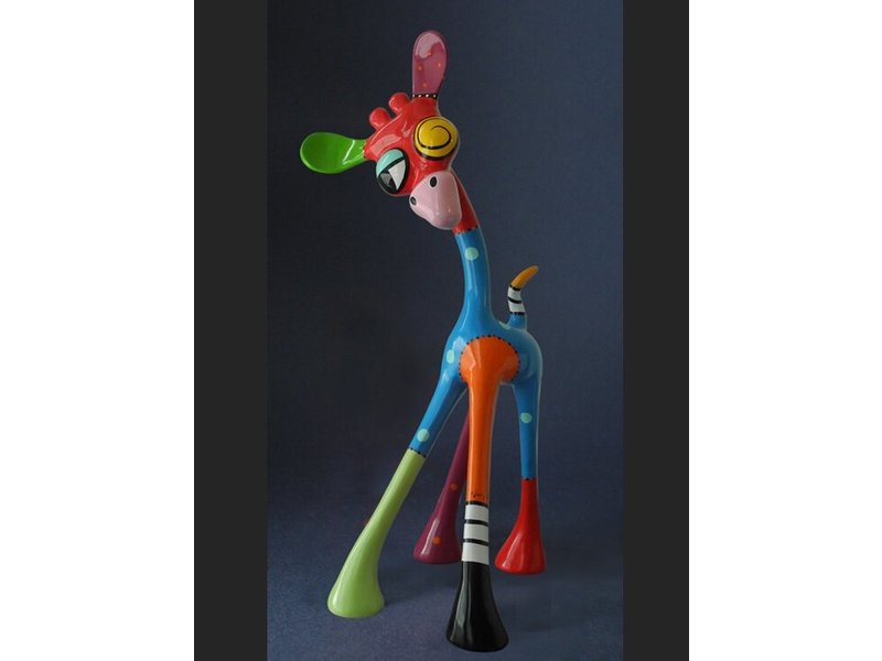 Jacky Art Pop art statue giraffe Dab by Jacky Zeegers