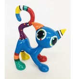 Jacky Art Cat Django, brightly coloured animal figurine