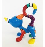 Jacky Art Cat Django, brightly coloured animal figurine