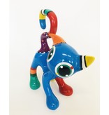 Jacky Art Cat Django, brightly coloured animal figurine