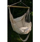 Hanging chair with two pillowcases and footrest