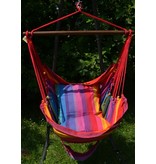 Hanging chair with two pillowcases and footrest