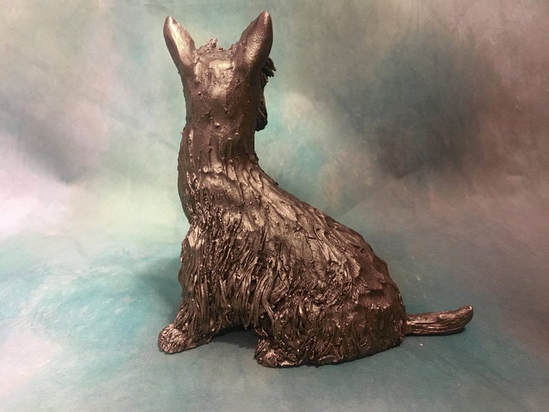 Frith Rough-haired Schnauzer - art sculpture dog Frazer Scotty , Veronica Ballan