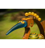 Borowski Vogel sculptuur van glas en staal, tuin kunstobject