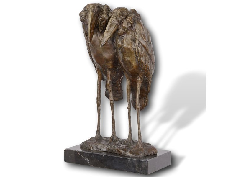 Bronzen Maraboe ooievaars koppel - vogelobject